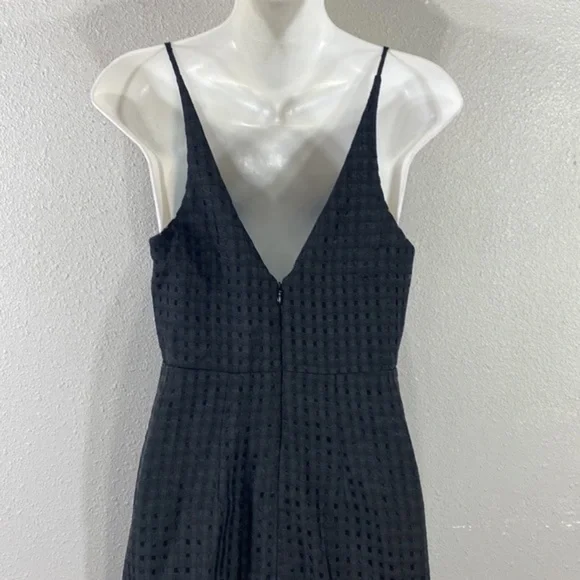 NWT BCBGeneration Black Square Mesh Tie Bust Front Slit Maxi Dress KK22 - Picture 11 of 15